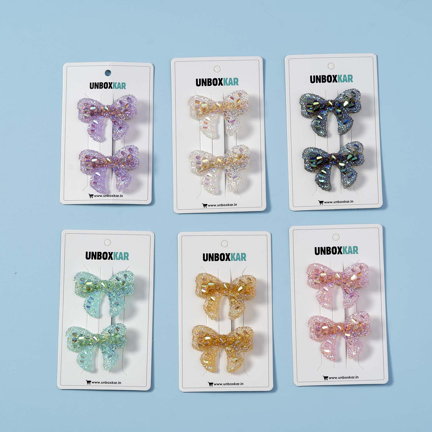 Glitter hair pins - UBK2634 - Unboxkar.in