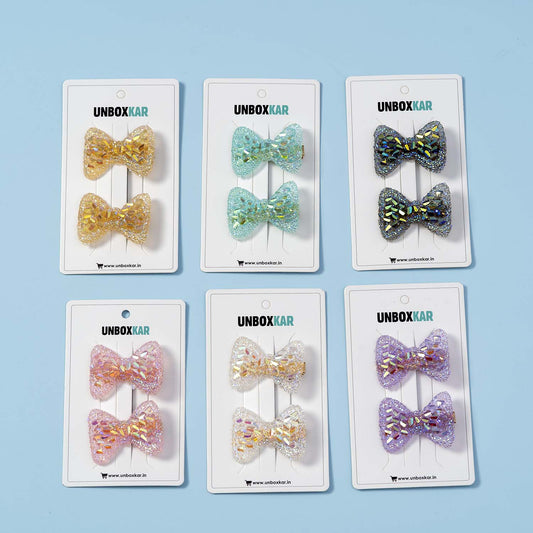 Glitter hair pins - UBK2635 - Unboxkar.in