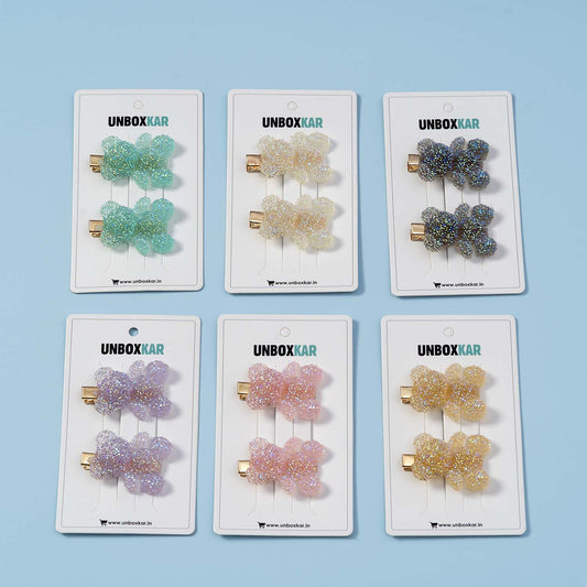 Glitter hair pins - UBK2636 - Unboxkar.in