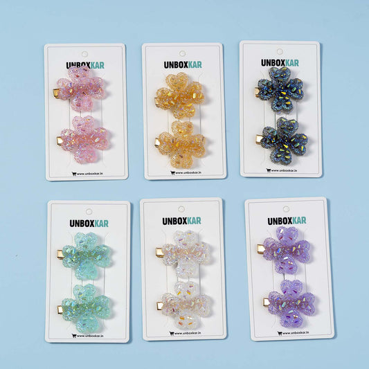 Glitter hair pins - UBK2637 - Unboxkar.in