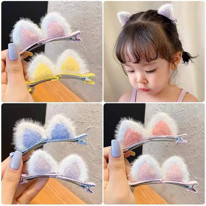 Cat Ears Fur Hair Pin (12sets) - UBKWS1235