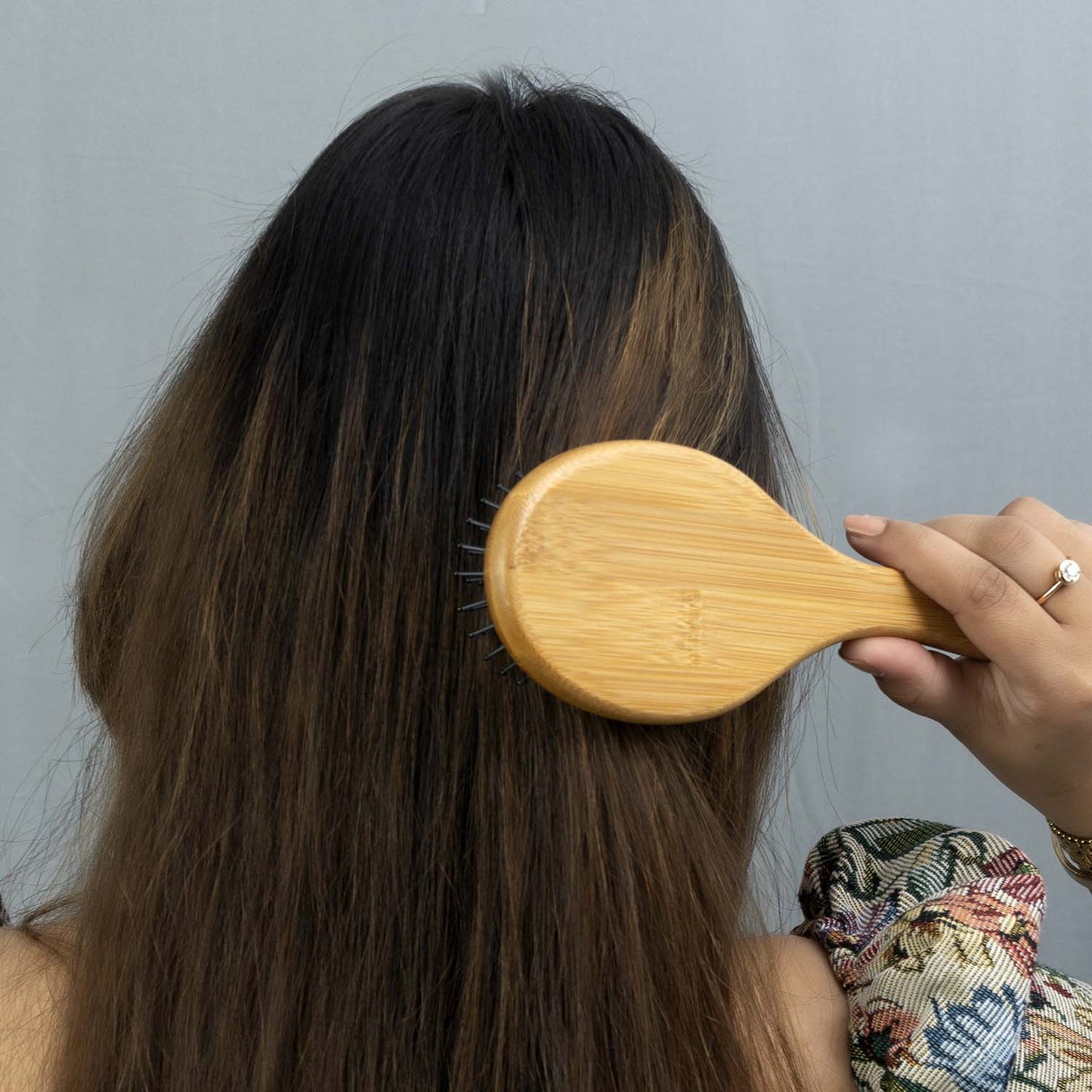 Korean Style wooden Hair Brush - UBK2620 - Unboxkar.in