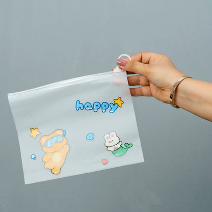 Printed Zipper Pouch 😍 (Pack of 5) - UBK2344 - Unboxkar.in