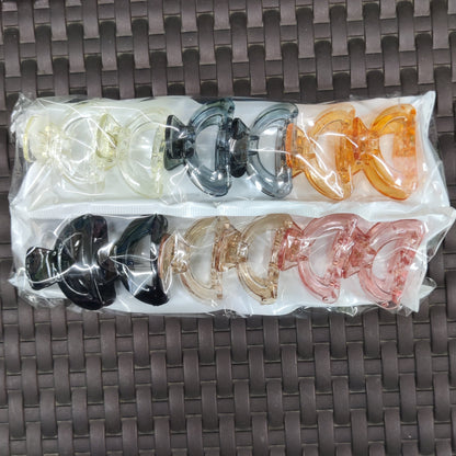 Mini Transparent Hair Claw Clip Set (1Dz) - UBKWS2203