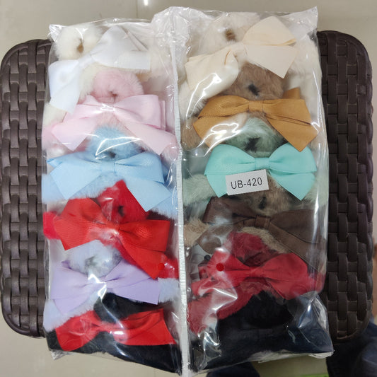 Fluffy Bow Hair Claw (1Dz) – UBKWS2669