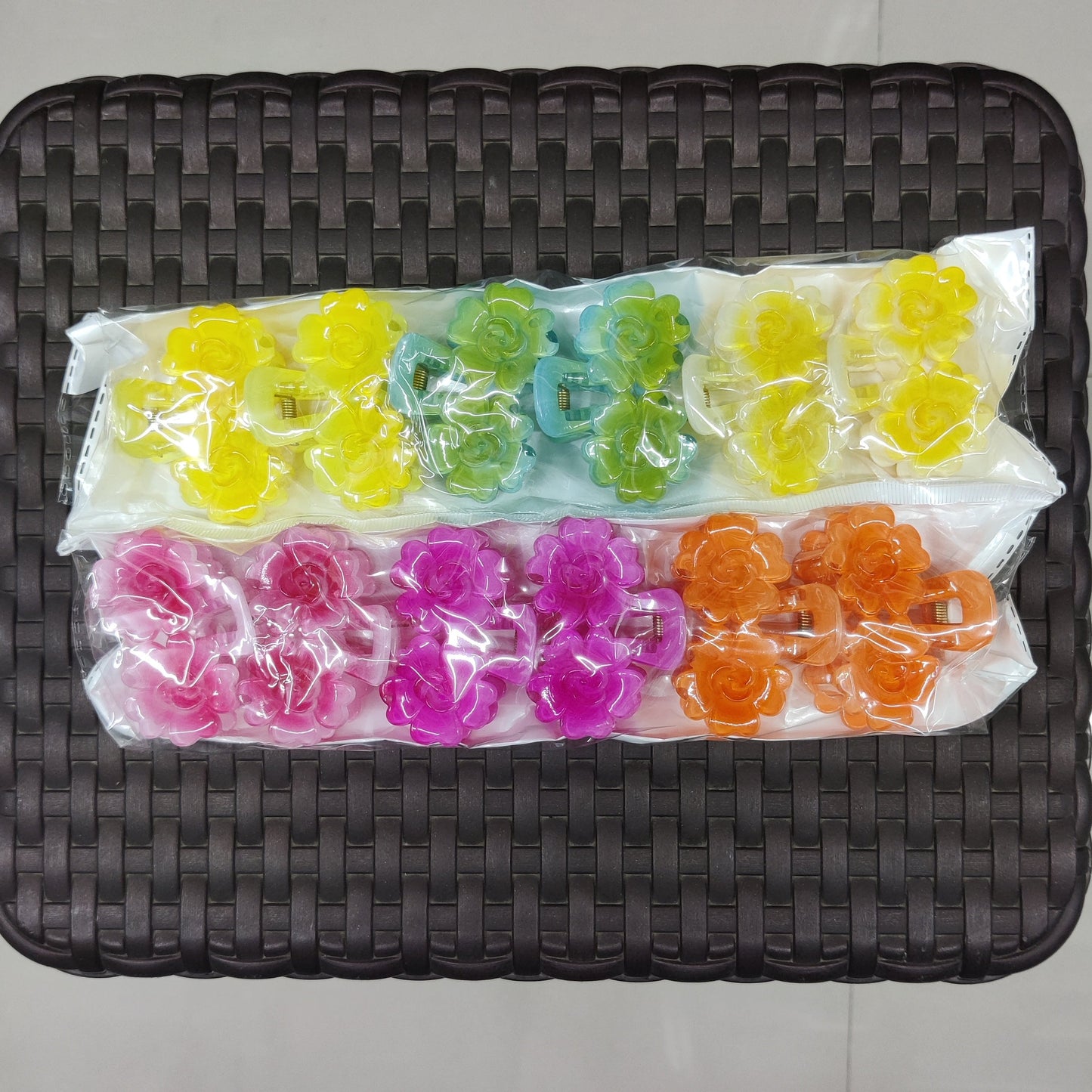 Floral Gloss Finish Hair Claw Clip (1Dz) - UBKWS2205