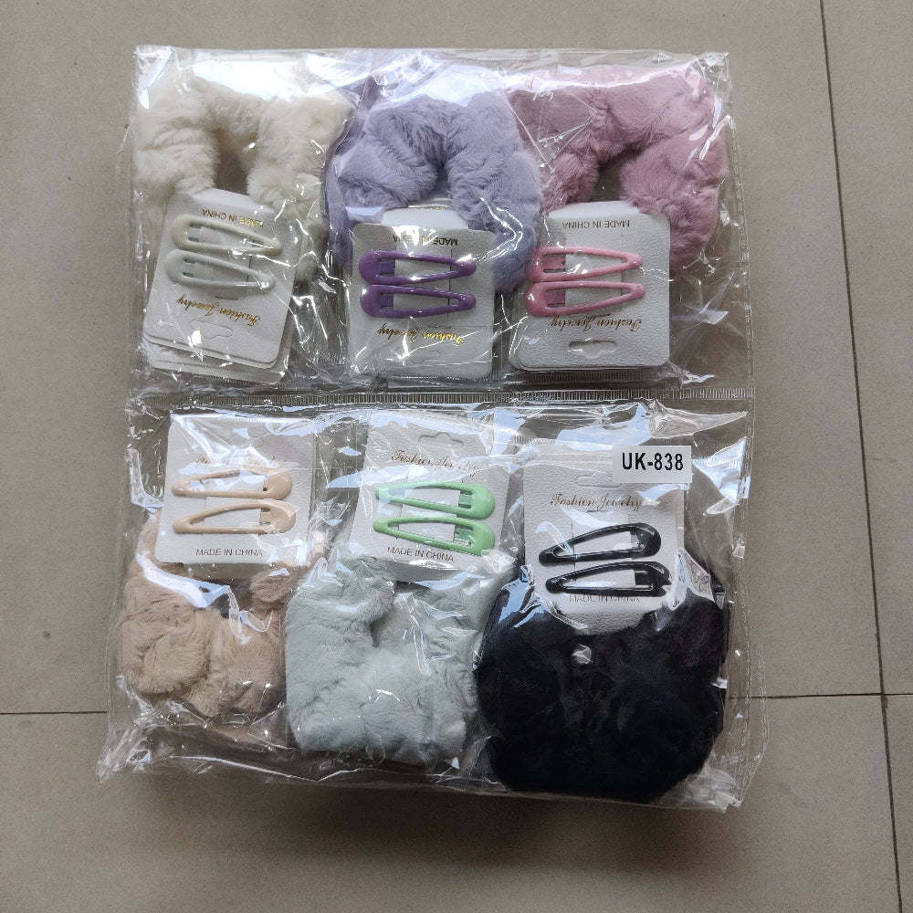 Pearl Soft Hair Scrunchie Set (1Dz) - UBKWS2290