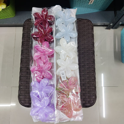 Marble Finish Floral Hair Claw (1Dz) - UBKKWS2402