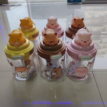 Cute Animal Straw Bottle (6Pcs) - UBKWS2287