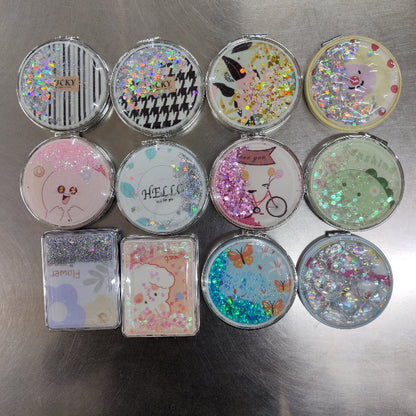 Assorted Glitter Compact Mirror (1Dz) - UBKWS2249