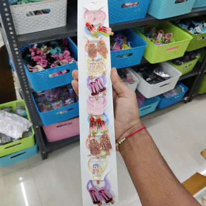 Ice Cream Hair Rubber Set (10 Pair) - UBKWS2557