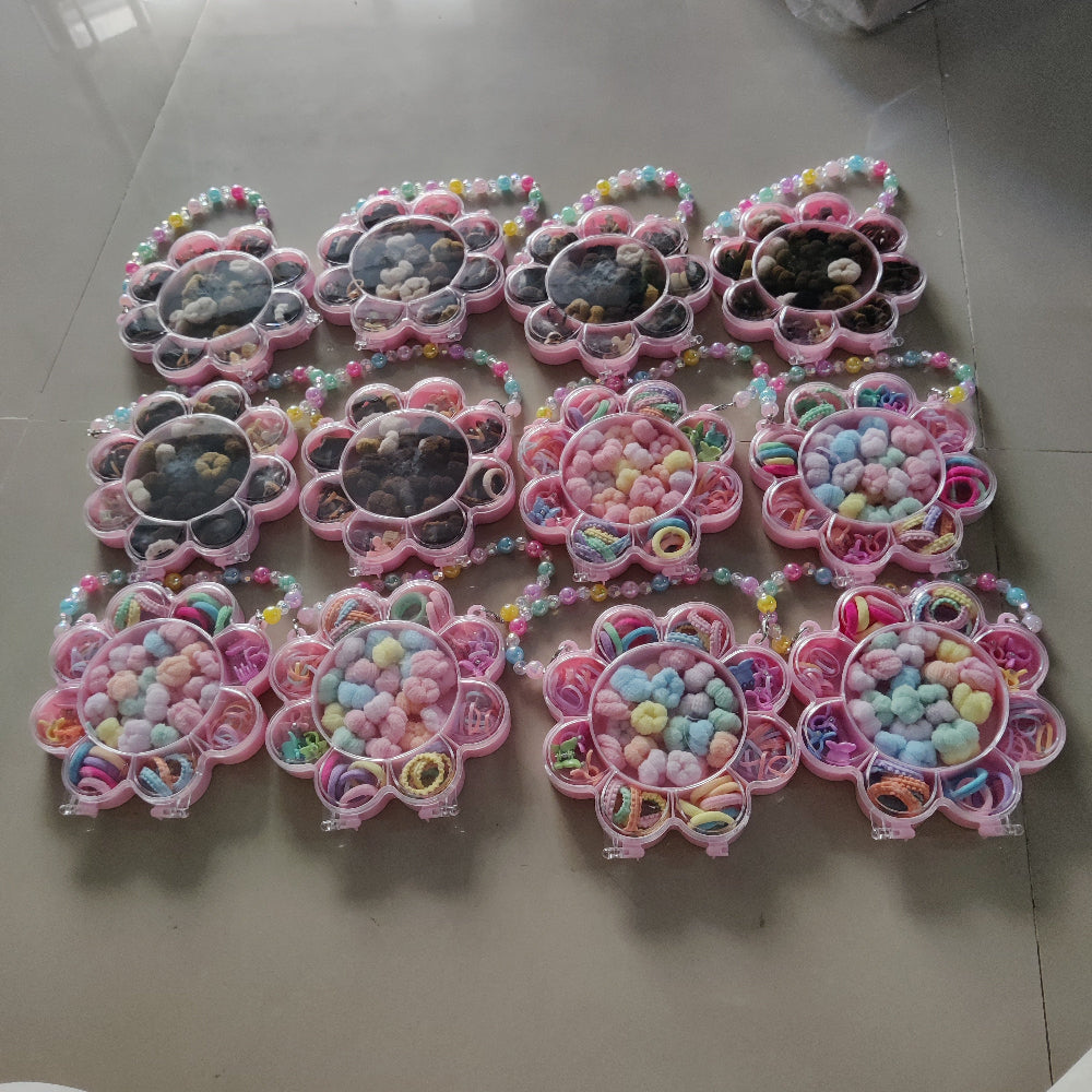 Kids Flower Hair Accessories Organizer Set (1Dz) - UBKWS2375