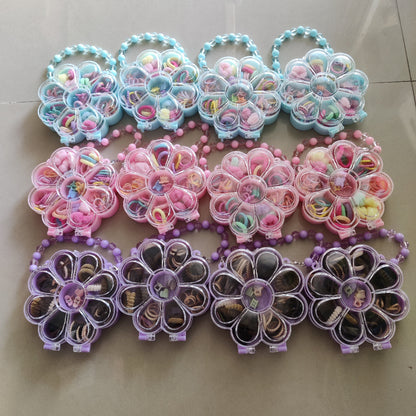 Flower Shape Kids Hair Accessories Combo Box (1Dz) - UBKWS2374