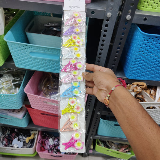 Flower Snap Hair Clip (10 Pair) - UBKWS2562
