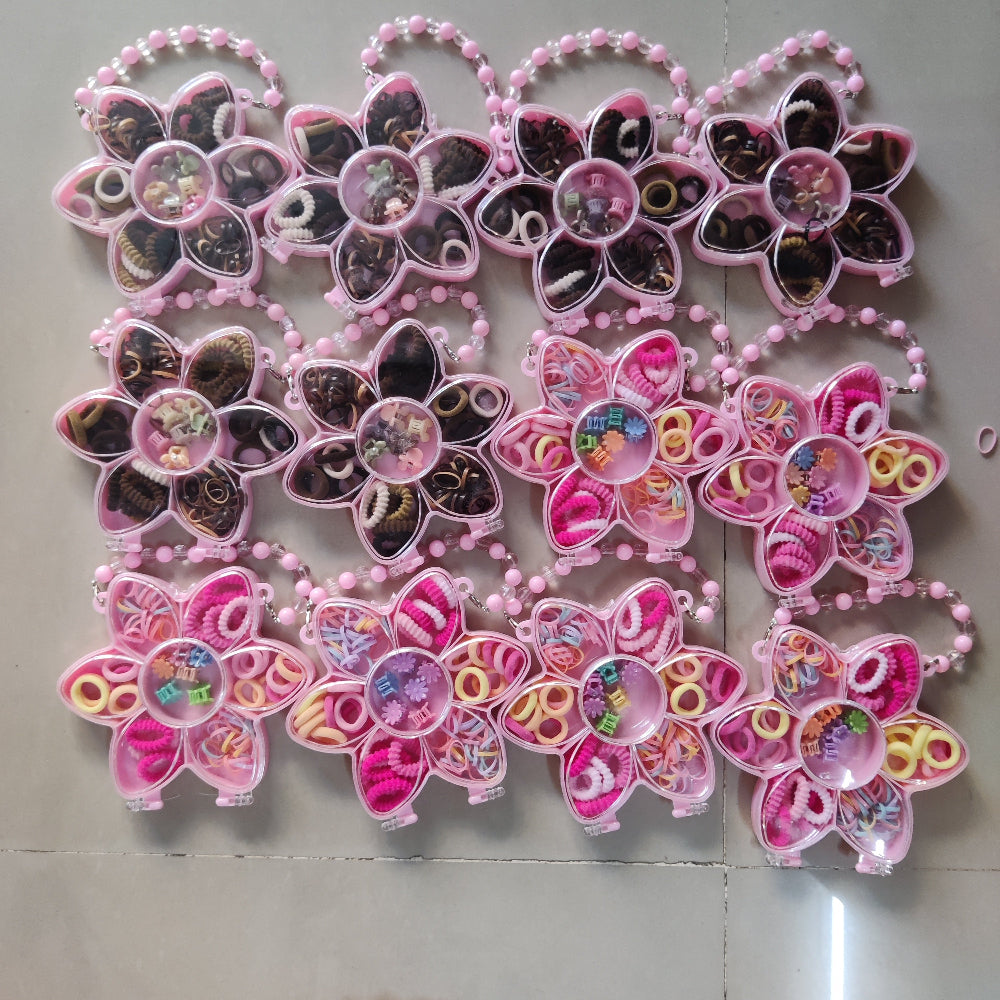 Kids Flower Hair Accessories Organizer Box with Handle (1Dz) - UBKWS2380
