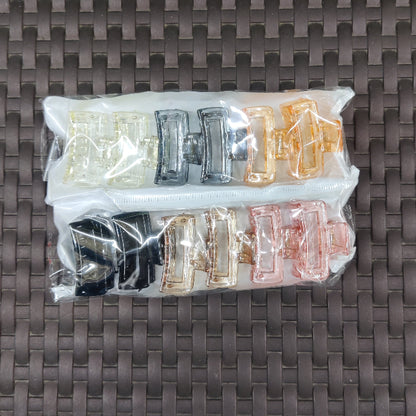 Mini Transparent Hair Claw Clip Set (1Dz) - UBKWS2204
