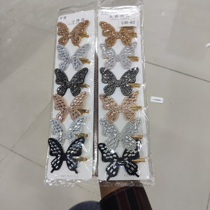 Butterfly Rhinestone Hair Clip (1Dz) - UBKWS2245