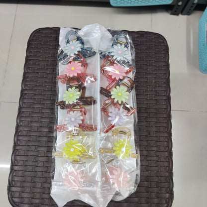 Floral Transparent Hair Claw Clip (1Dz) - UBKWS2400