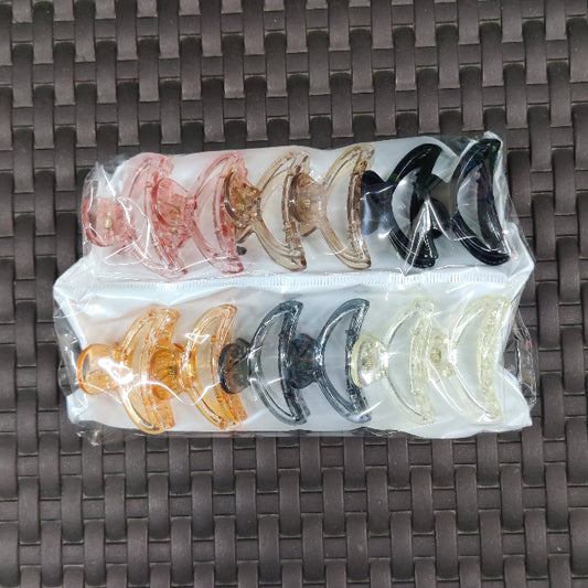 Mini Transparent Hair Claw Clip Set (1Dz) - UBKWS2200
