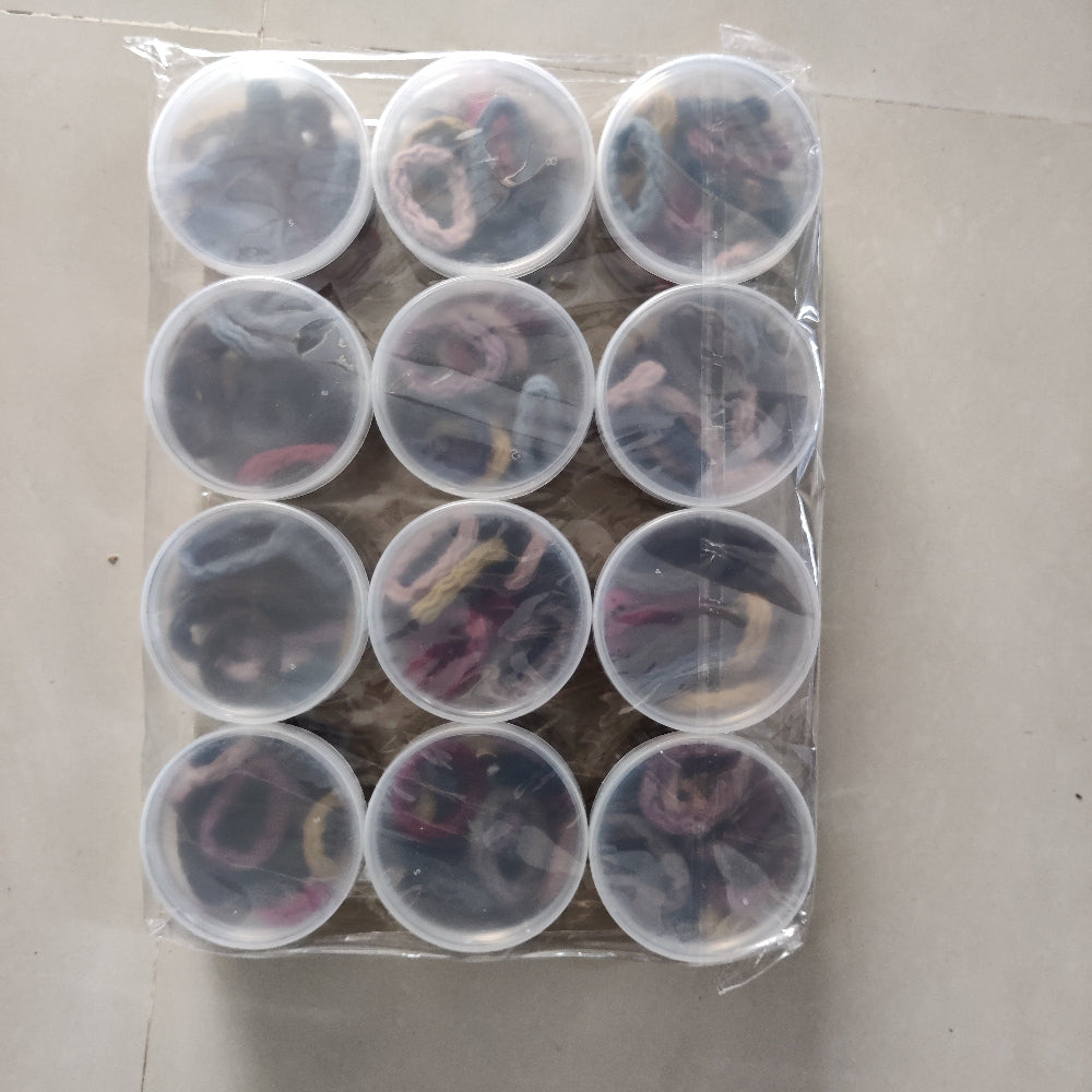 Plain Bow Hair Rubber Band (1Dz)) - UBKWS355