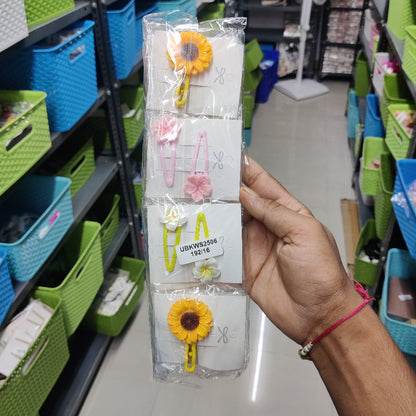 Cute Daisy & Blossom Snap Clips (1Dz) - UBKWS2506