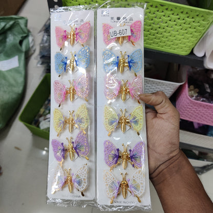 Butterfly Lace Hair Clip Set (12Pcs) – UBKWS1217