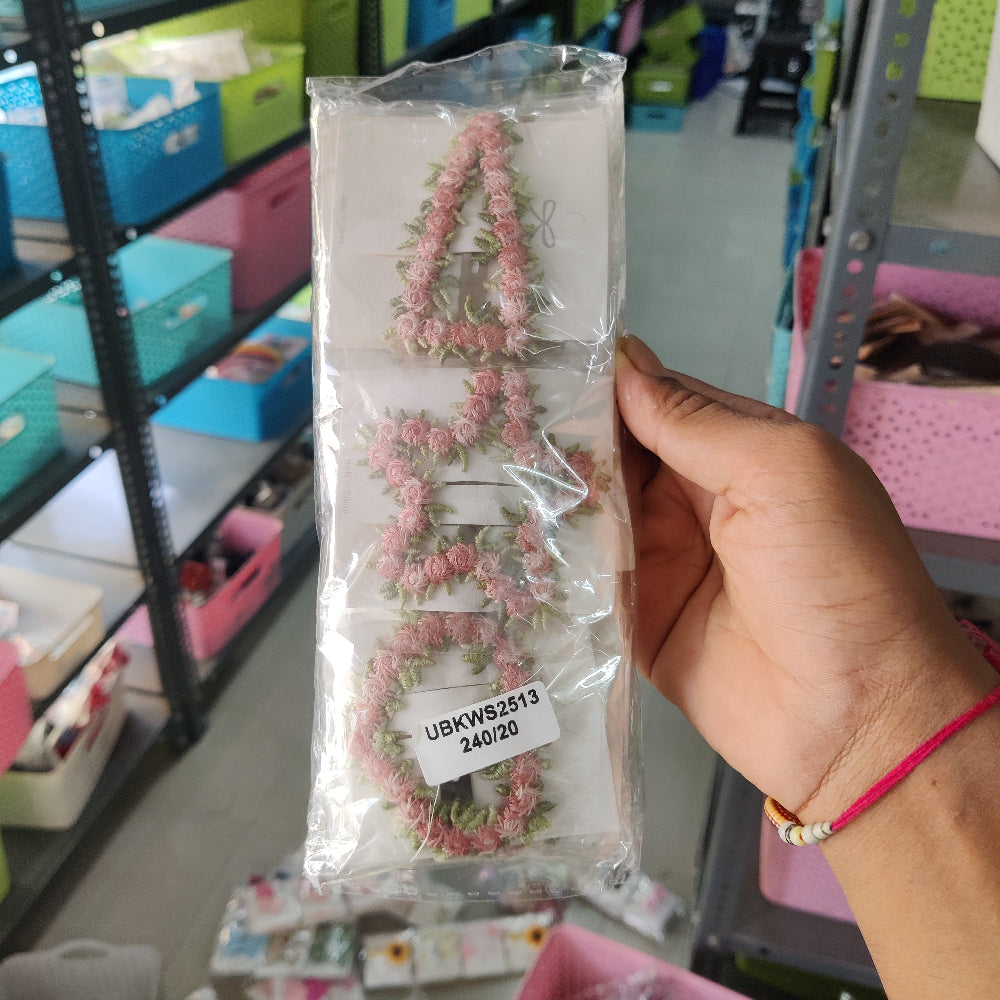 Floral Heart Hair Clip (1Dz) - UBKWS2513