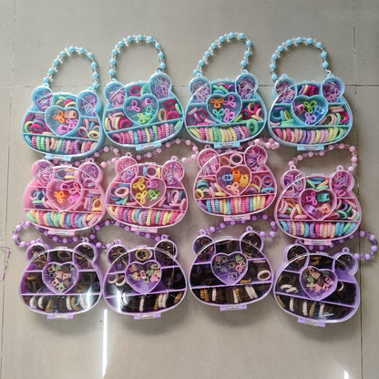 Cute Bear Hair Accessories Organizer Box with Handle (1Dz) - UBKWS2378