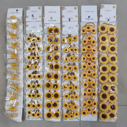Sunflower Hair Accessories Set (10 Pair) - UBKWS2558