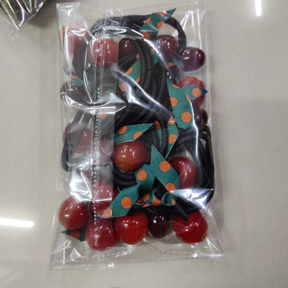 Cherry Knot Elastic Hair Tie (1Dz) - UBKWS2584