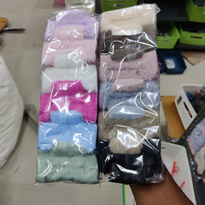 Rectangular Fur Hair Claw (12 Pcs) - UBKWS1096
