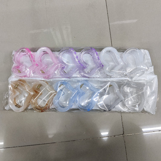 Heart Frame Acrylic Hair Claw Clip (1Dz) - UBKWS2184