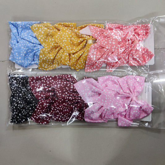 Printed Bow Hair Clip (1Dz) - UBKWS2235