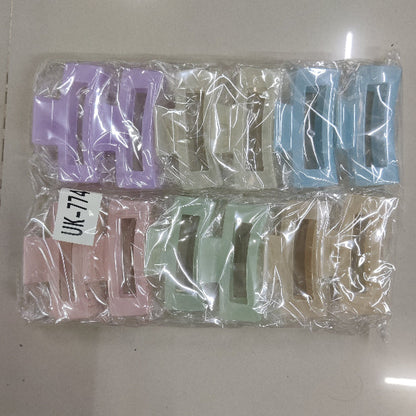 Glossy Rectangular Cutout Hair Claw Clip (1Dz) - UBKWS2180