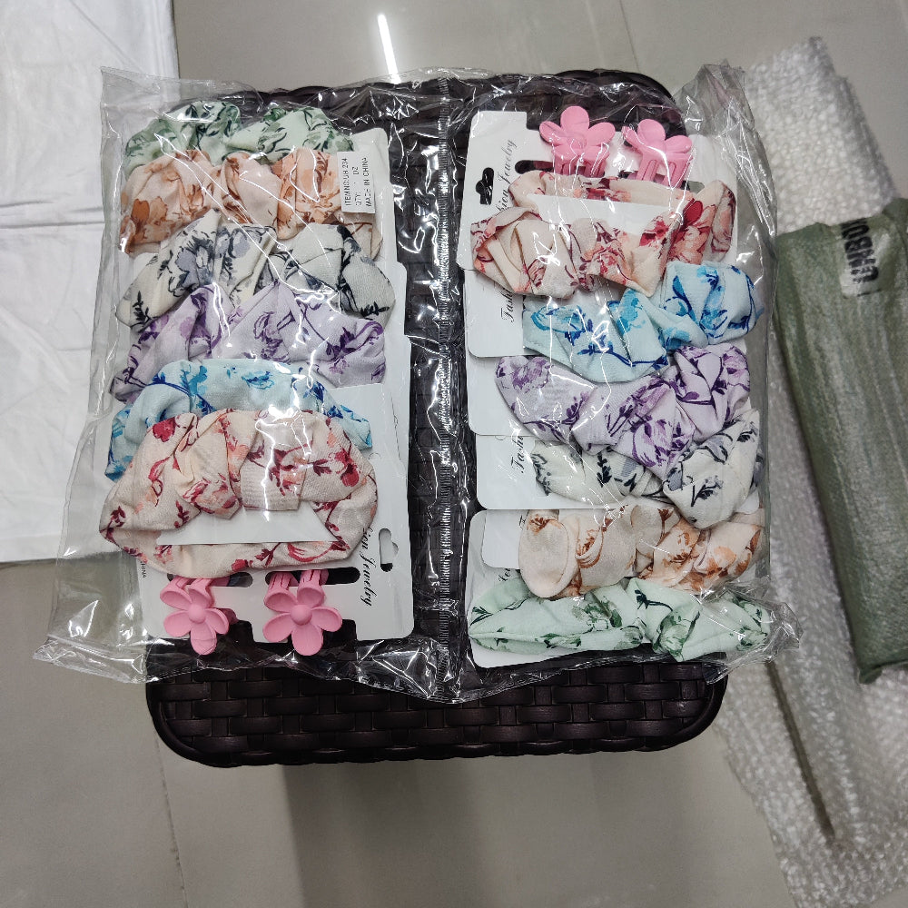 Scrunchies + 2 Mini Claws (12Pcs) - UBKWS1029