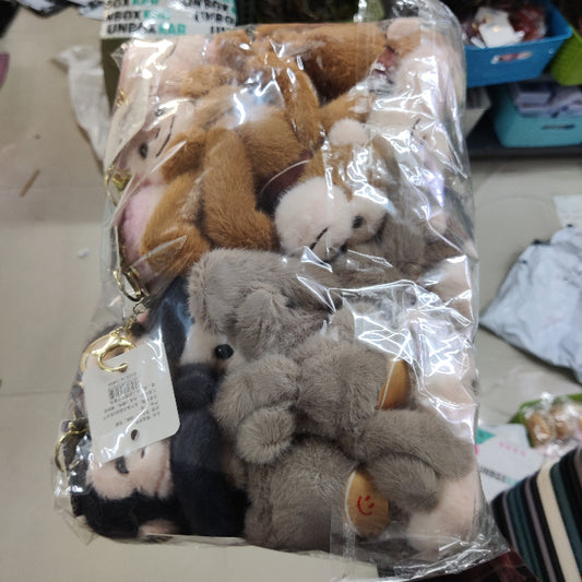 Plush Monkey Keychain with Metal Ring (1Dz) - UBKWS2258