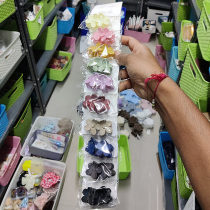 Mini Matte Flower Claw Clip (10 Pair) - UBKWS2567