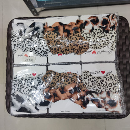 Animal Print Fabric Scrunchie (1Dz) - UBKWS2221