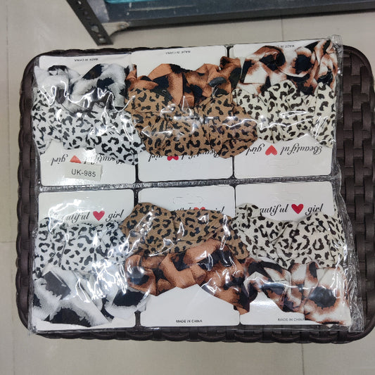 Animal Print Fabric Scrunchie (1Dz) - UBKWS2221