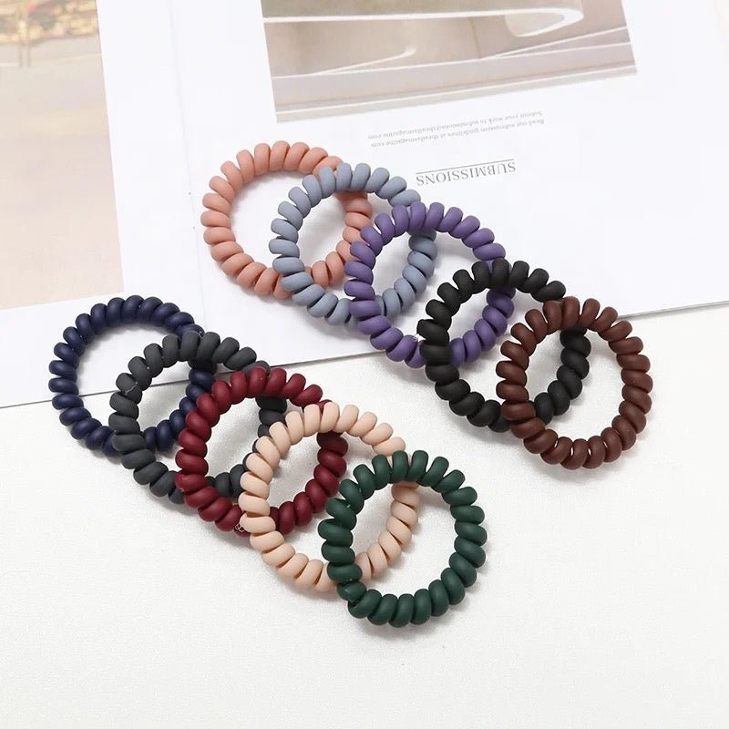 Trendy spiral Hair ties ( Pack of 5 ) - UBK2587 - Unboxkar.in