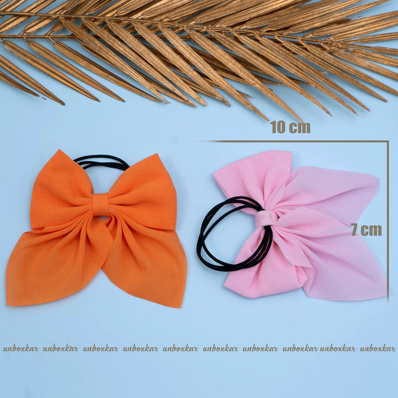 Plain Bow Hair Rubber Band ( Pack of 12 ) - UBKWS403
