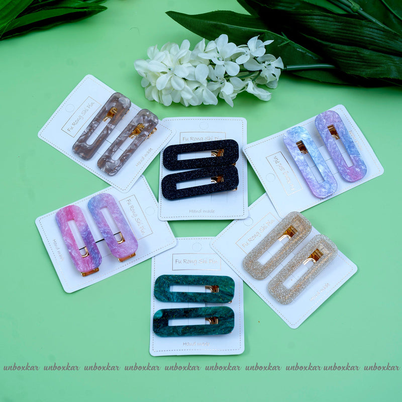 Marble hair pins ( Pack of 12 )  - UBKWS412