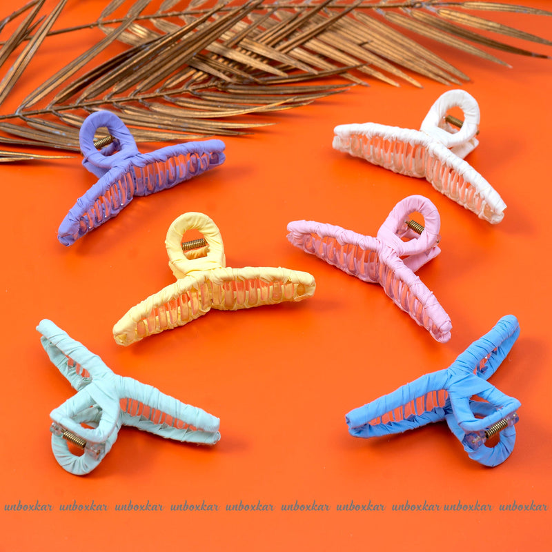 Wrapped Daily wear Hair Claw ( Pack of 12 ) - UBKWS428