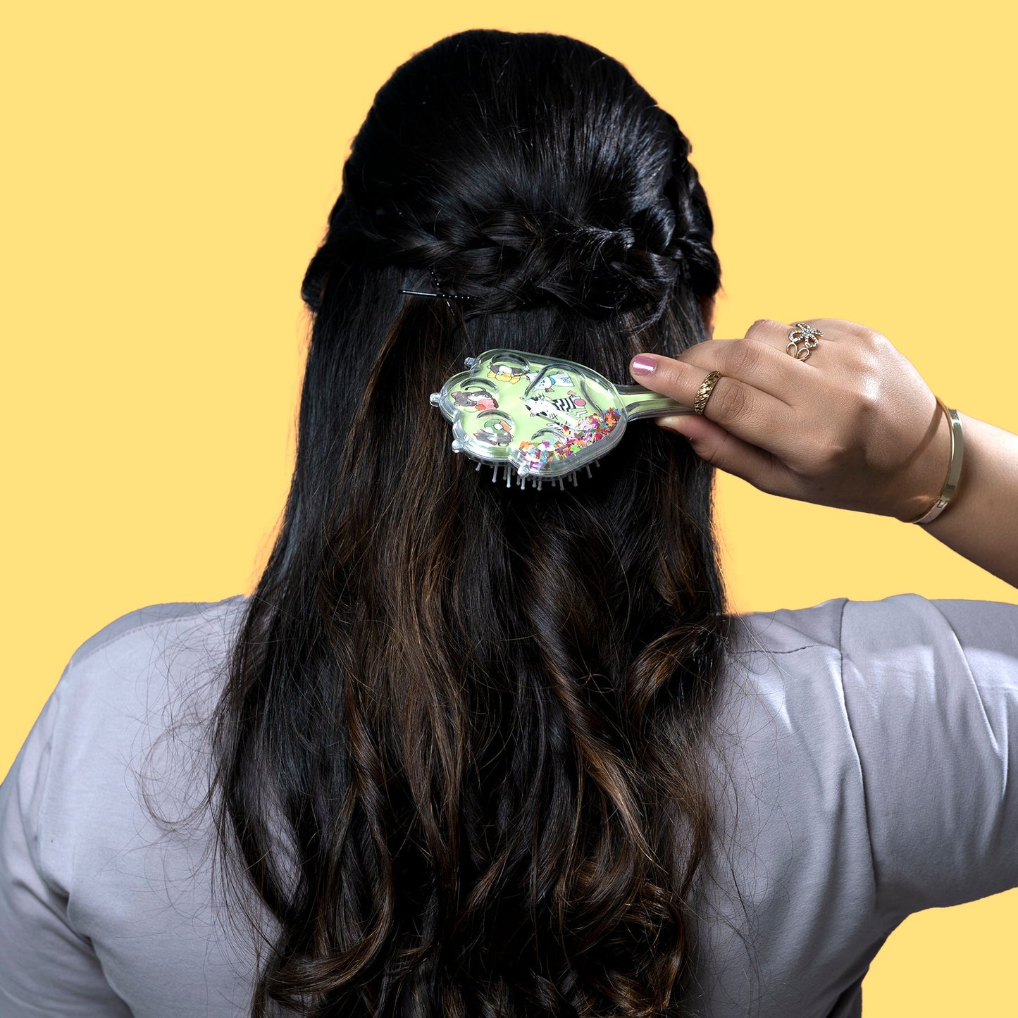 Paws Glitter mini Hair Brush ( Pack of 12 )- UBKWS431