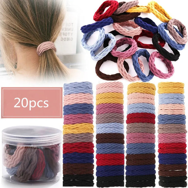 Plain Bow Hair Rubber Band (Pack of 6 ) - UBKWS355