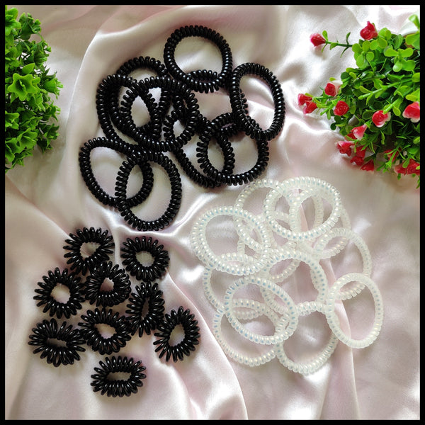 Spiral Hair Rubber Band (  Pack of 12 ) - UBKWS65