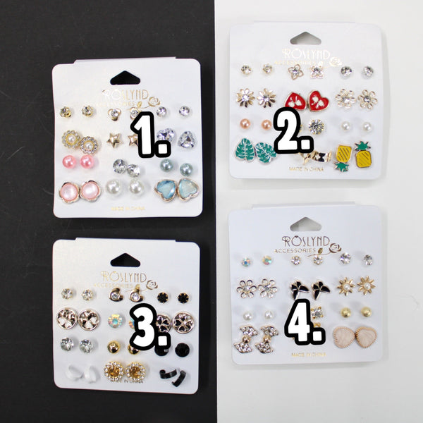 Earrings Tops Set (Pack of 12) - UBKWS371