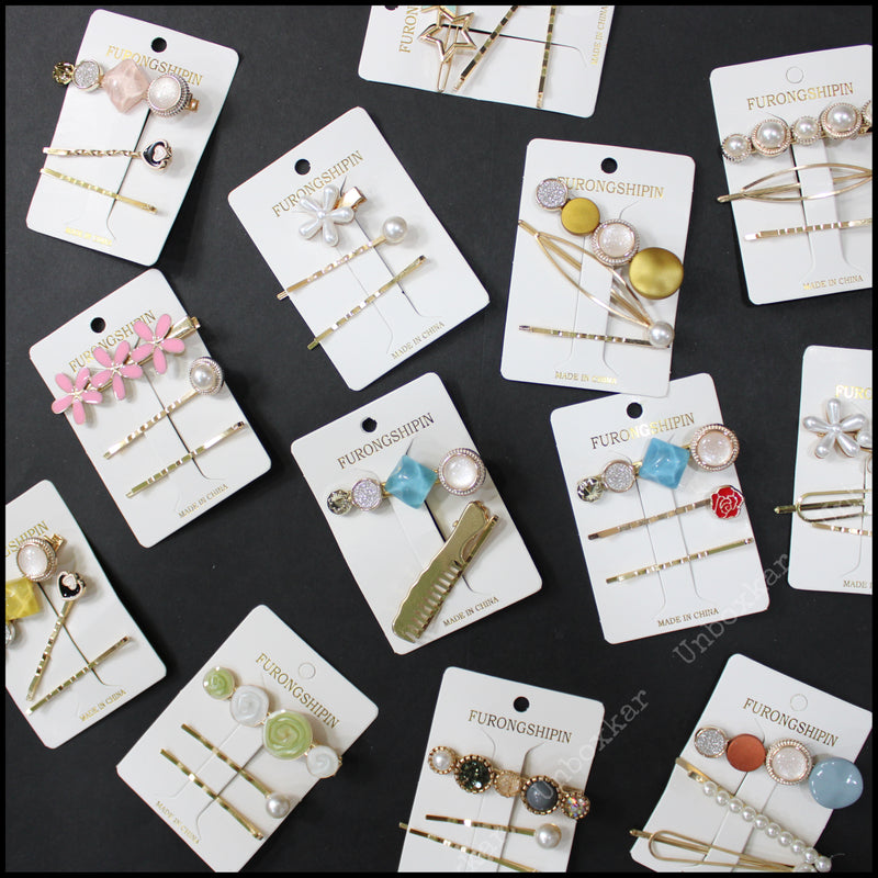 Assorted Hair Pins Card ( Pack of 12 ) - UBKWS98
