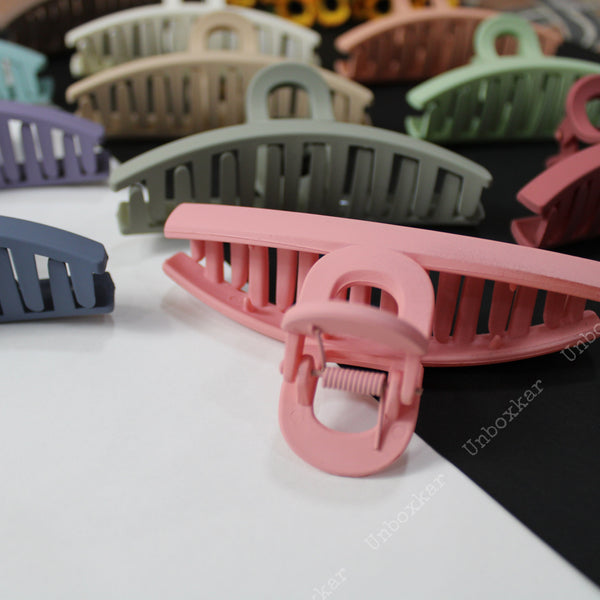 Matt Daily wear Hair Claw ( Pack of 12 ) - UBKWS243