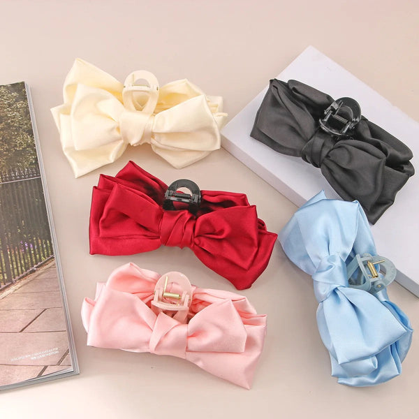 Shiny Bow Hair Claw ( Pack of 12 ) - UBKWS390